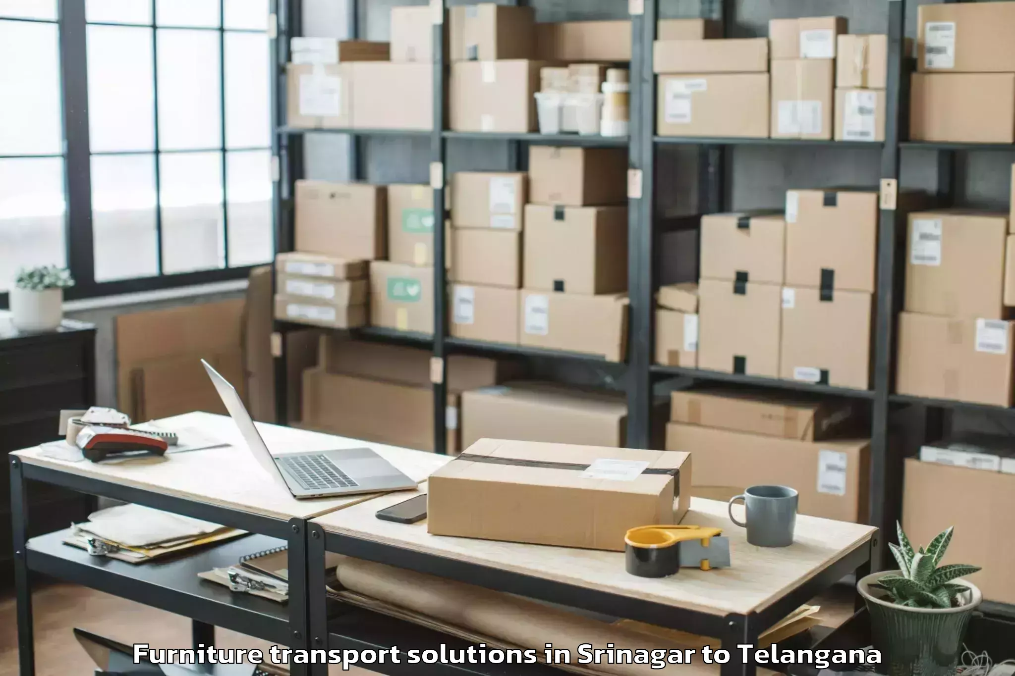 Reliable Srinagar to Yacharam Furniture Transport Solutions